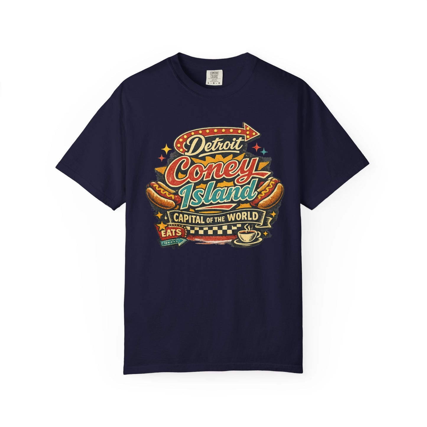 Detroit Coney Island Vintage Sign T-Shirt