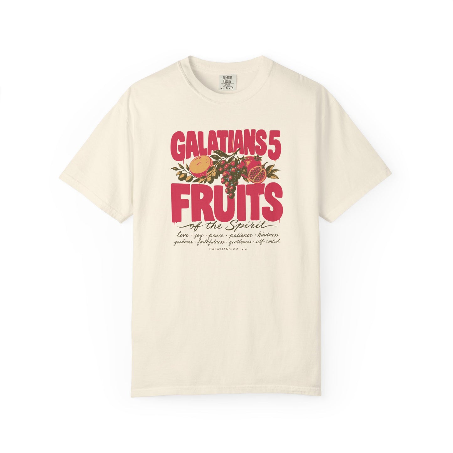 : Fruits of the Spirit Shirt Galatians 5:22-23 Vintage Christian Band Tee Faith Gift Comfort Colors