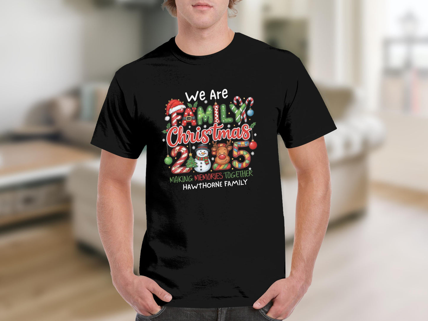 Custom Family Christmas Sweatshirt, Personalized Holiday Outfit