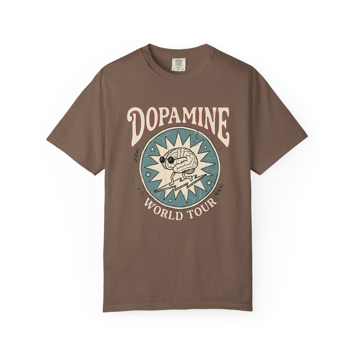 Dopamine World Tour Retro Concert T-Shirt — Brain Band Vintage Tee