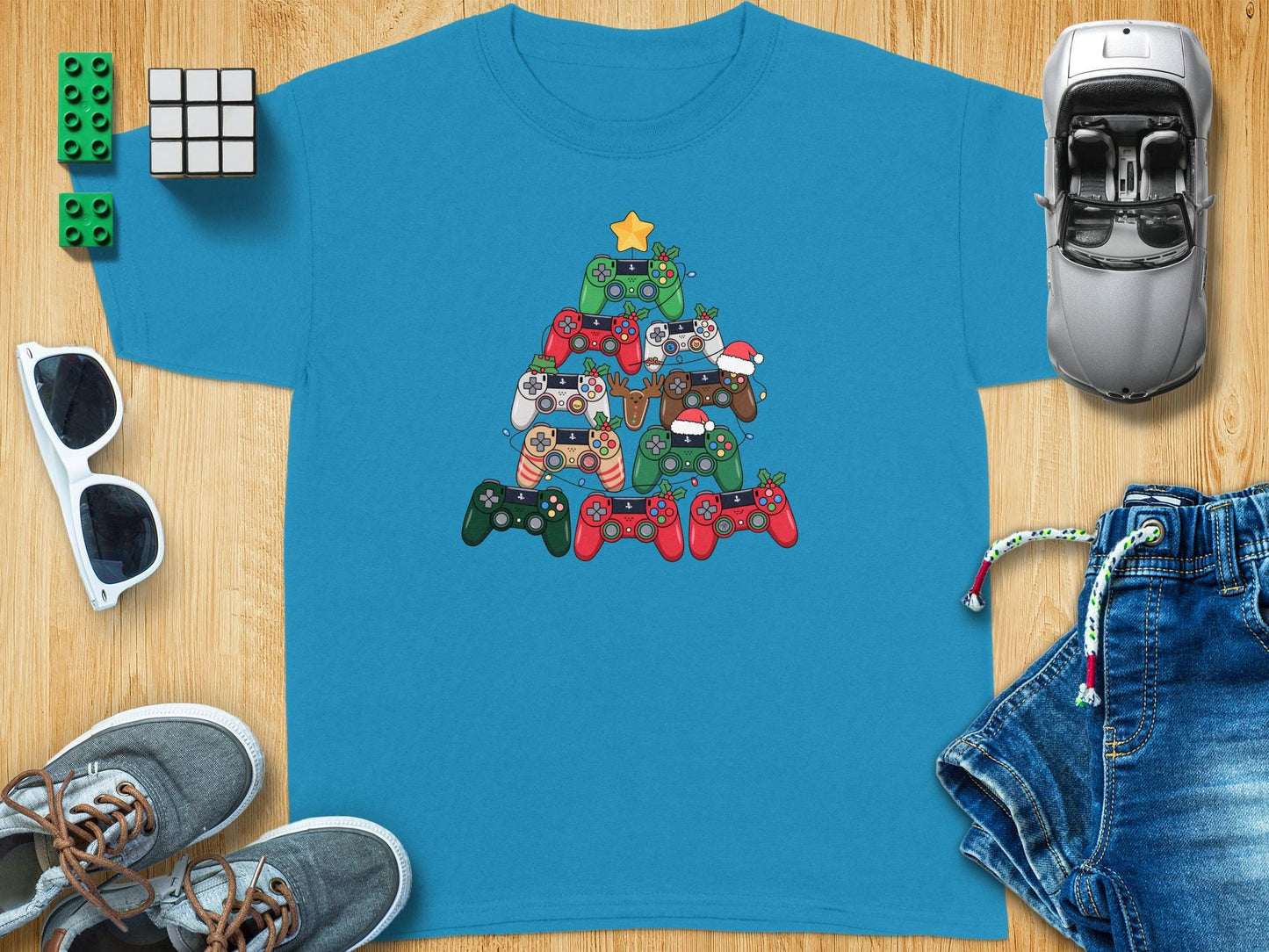 Gamer Christmas Tree T-Shirt, Controller Xmas Tee