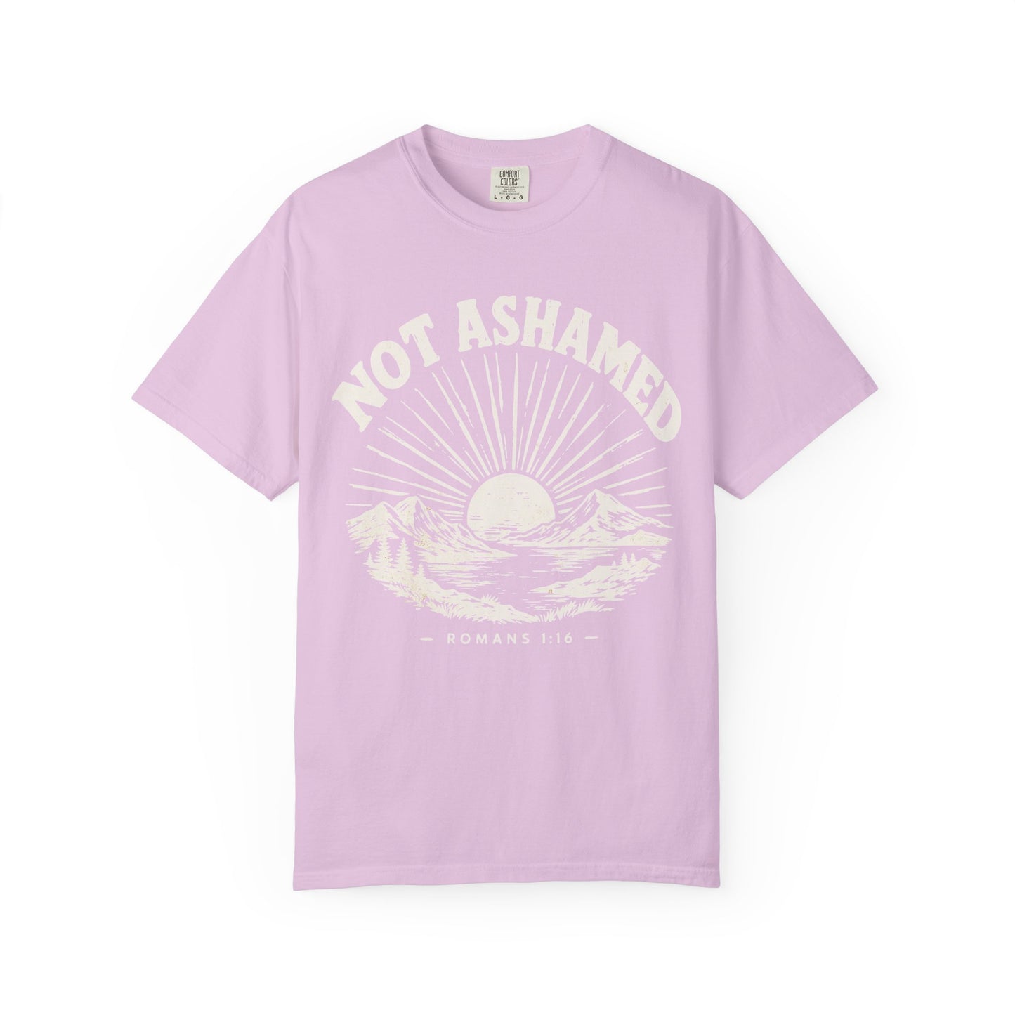 Not Ashamed T-Shirt — Christian Faith Graphic Tee (Romans 1:16)
