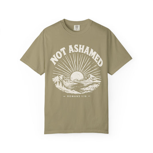 Not Ashamed T-Shirt — Christian Faith Graphic Tee (Romans 1:16)