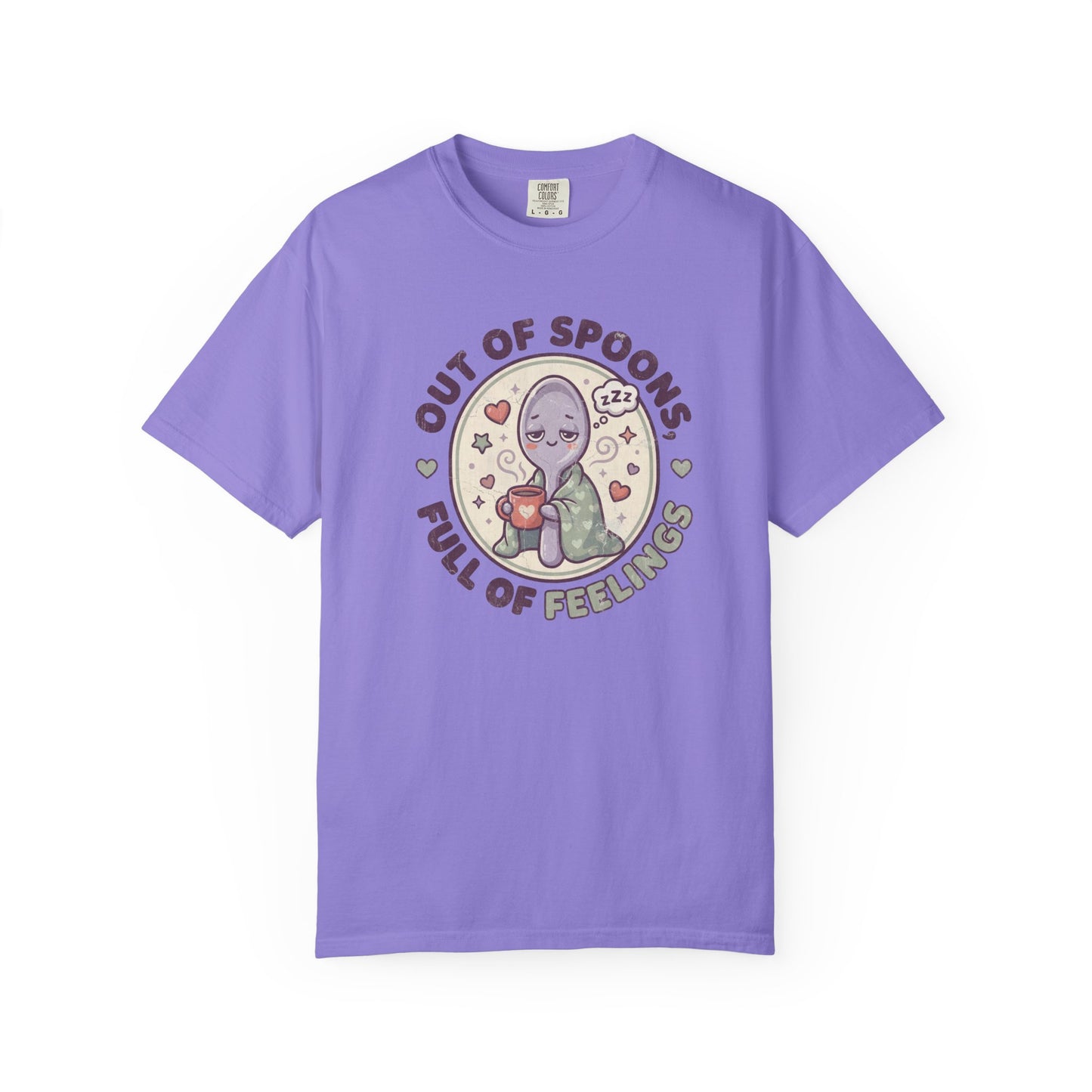 Out of Spoons Full of Feelings Shirt Spoon Theory Chronic Illness Tee Cute Spoonie Gift