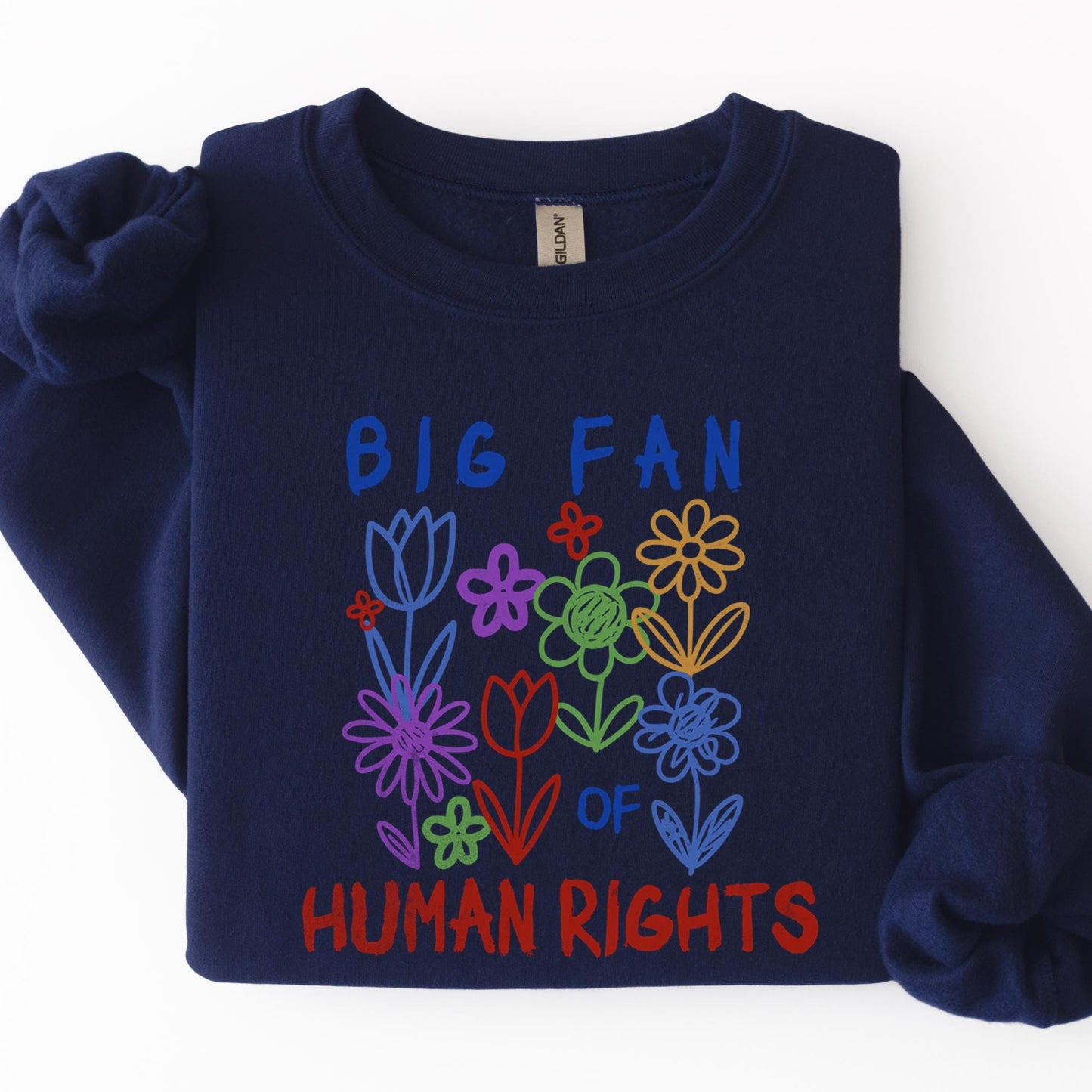 Human Rights Rainbow Flower Sweatshirt, Equality Kindness Tee