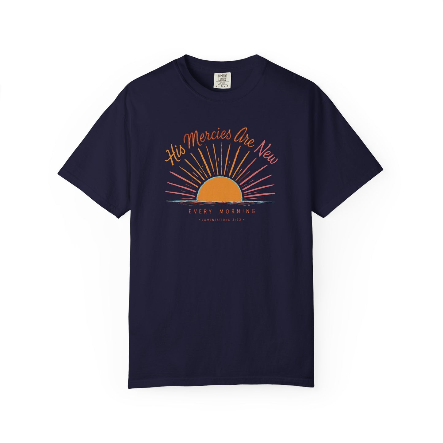 T-Shirt — "His Mercies Are New Every Morning" Christian Sunrise Tee