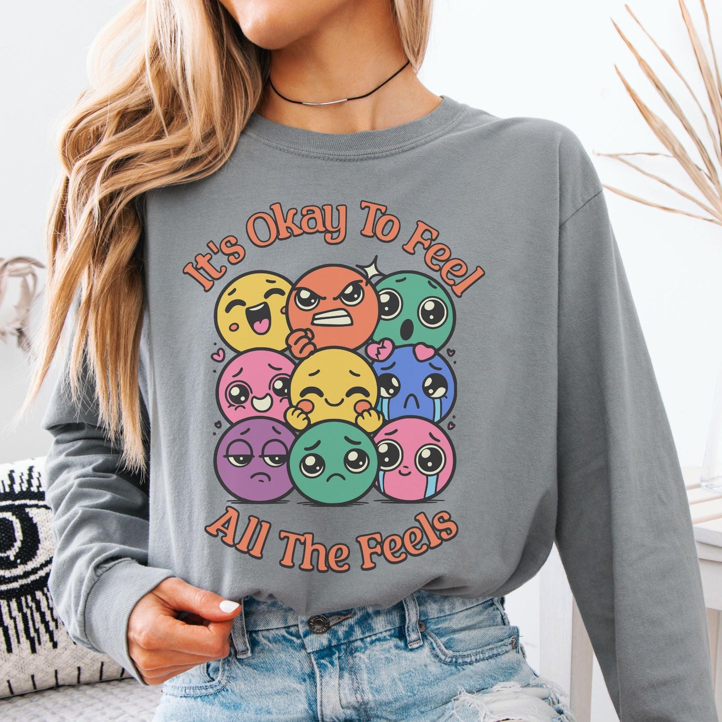 It's Okay To Feel Sweatshirt, Emotional Support, Mental Health Gift