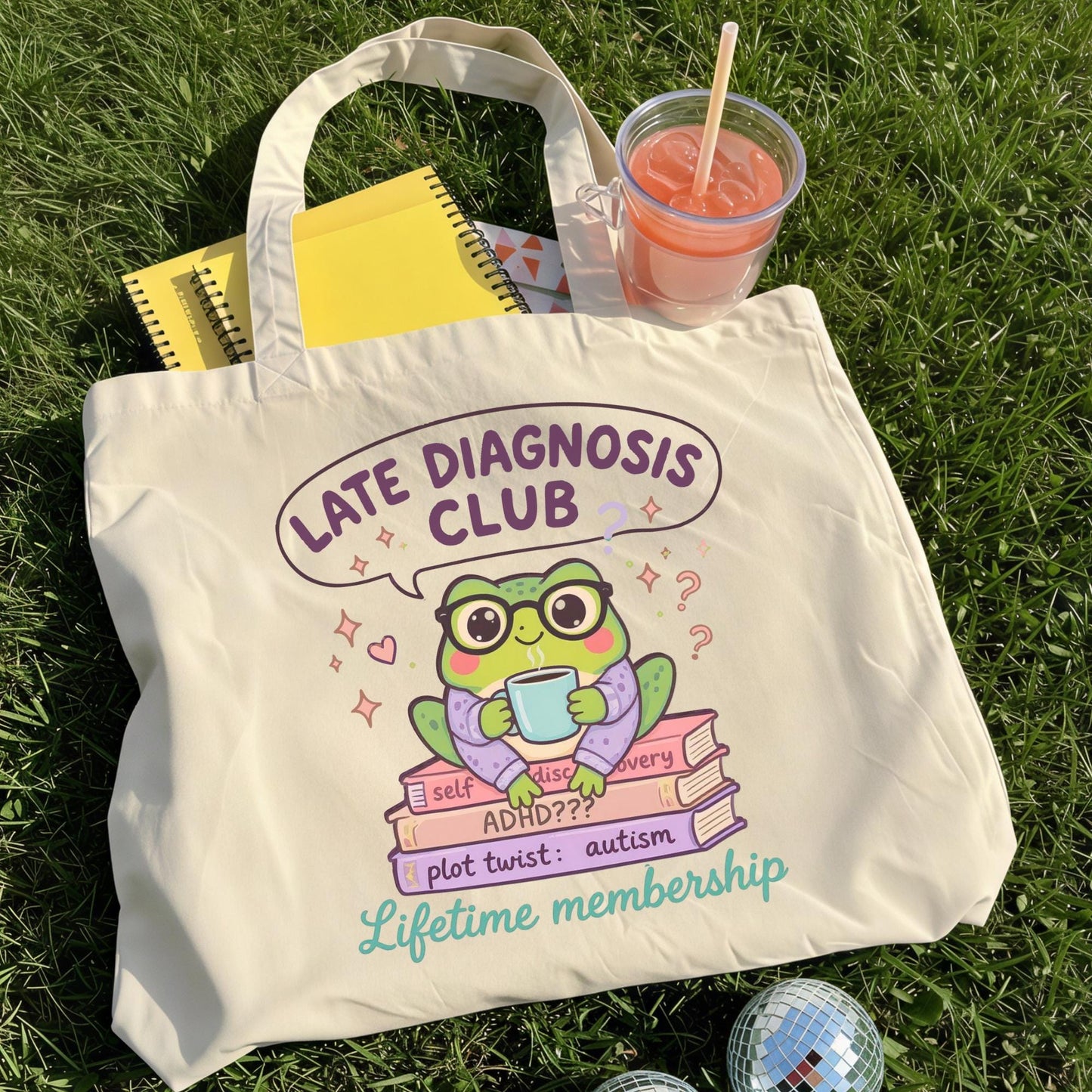Late Diagnosis Club Tote Bag | ADHD Autism Gift | Adult Diagnosis