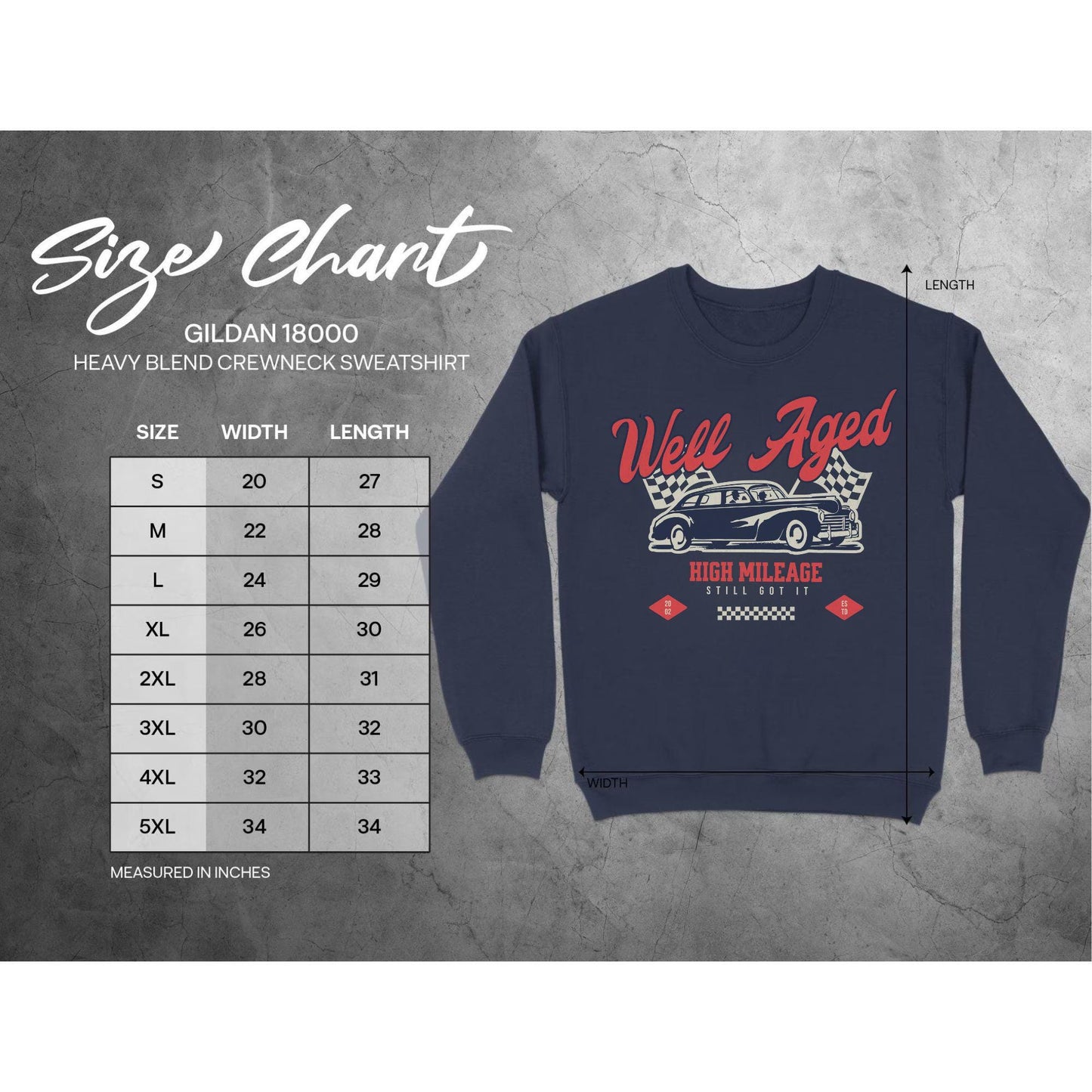 Personalized 40th Birthday Shirt, Well Aged High Mileage Classic Car Lover Gift (Est. 1985)