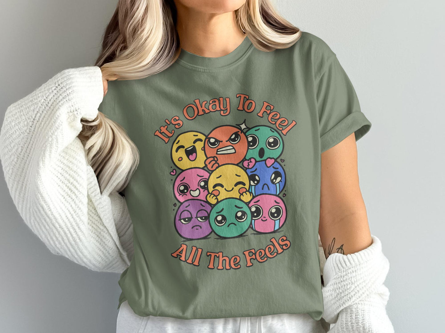 It's Okay To Feel Sweatshirt, Emotional Support, Mental Health Gift