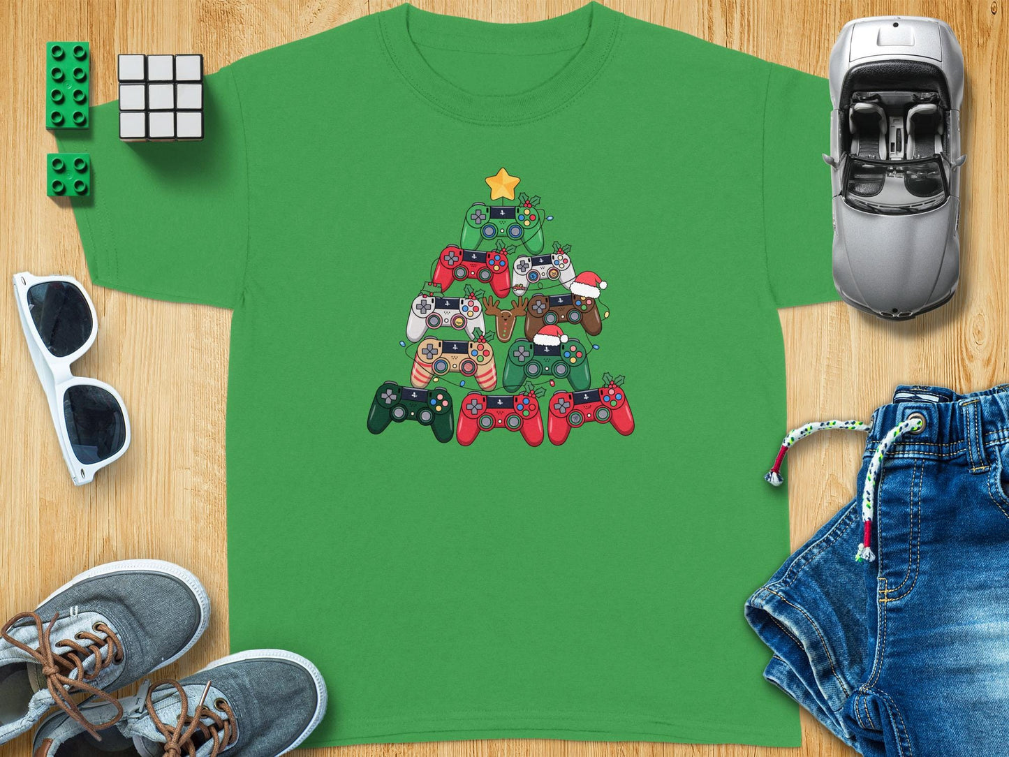 Gamer Christmas Tree T-Shirt, Controller Xmas Tee