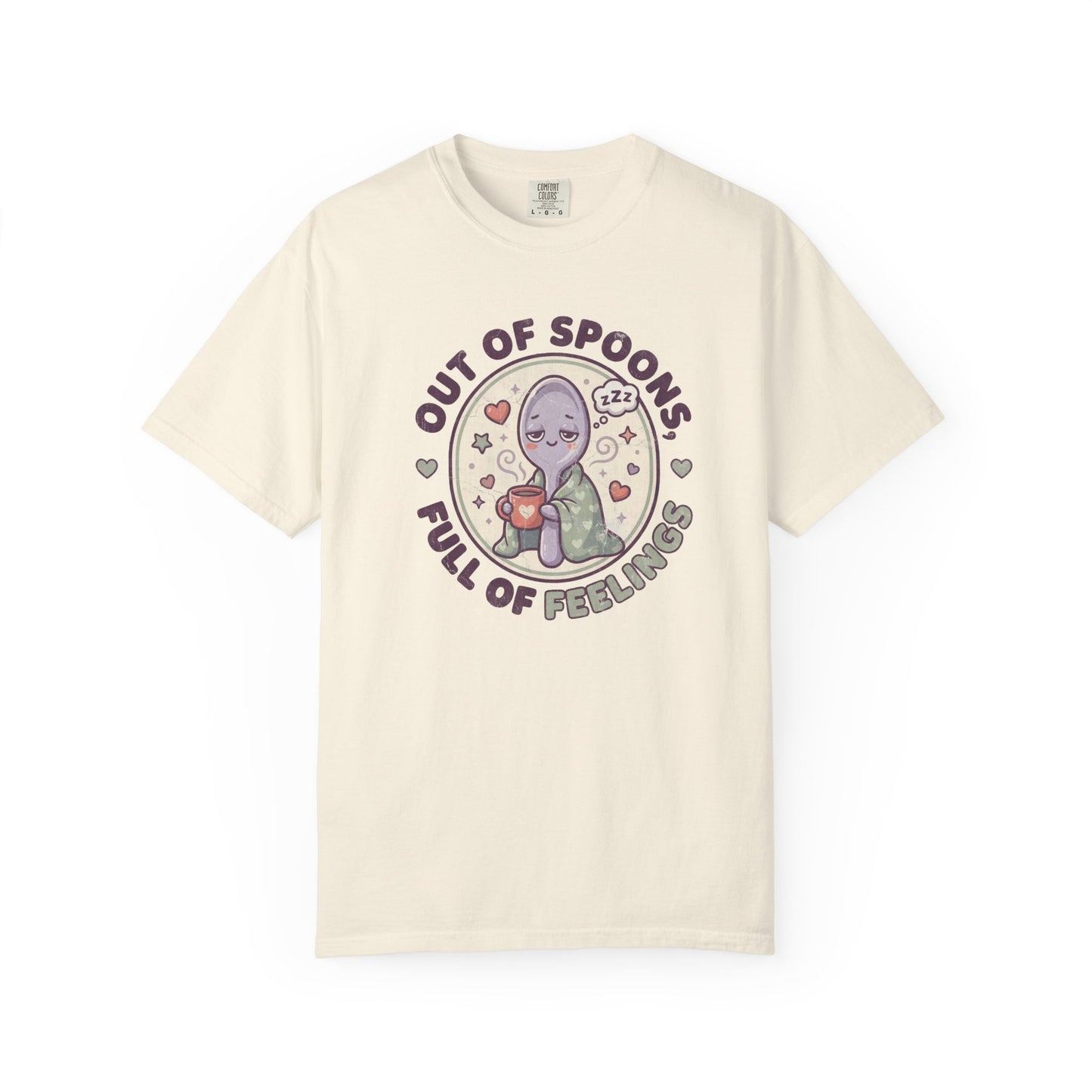 Out of Spoons Full of Feelings Shirt Spoon Theory Chronic Illness Tee Cute Spoonie Gift