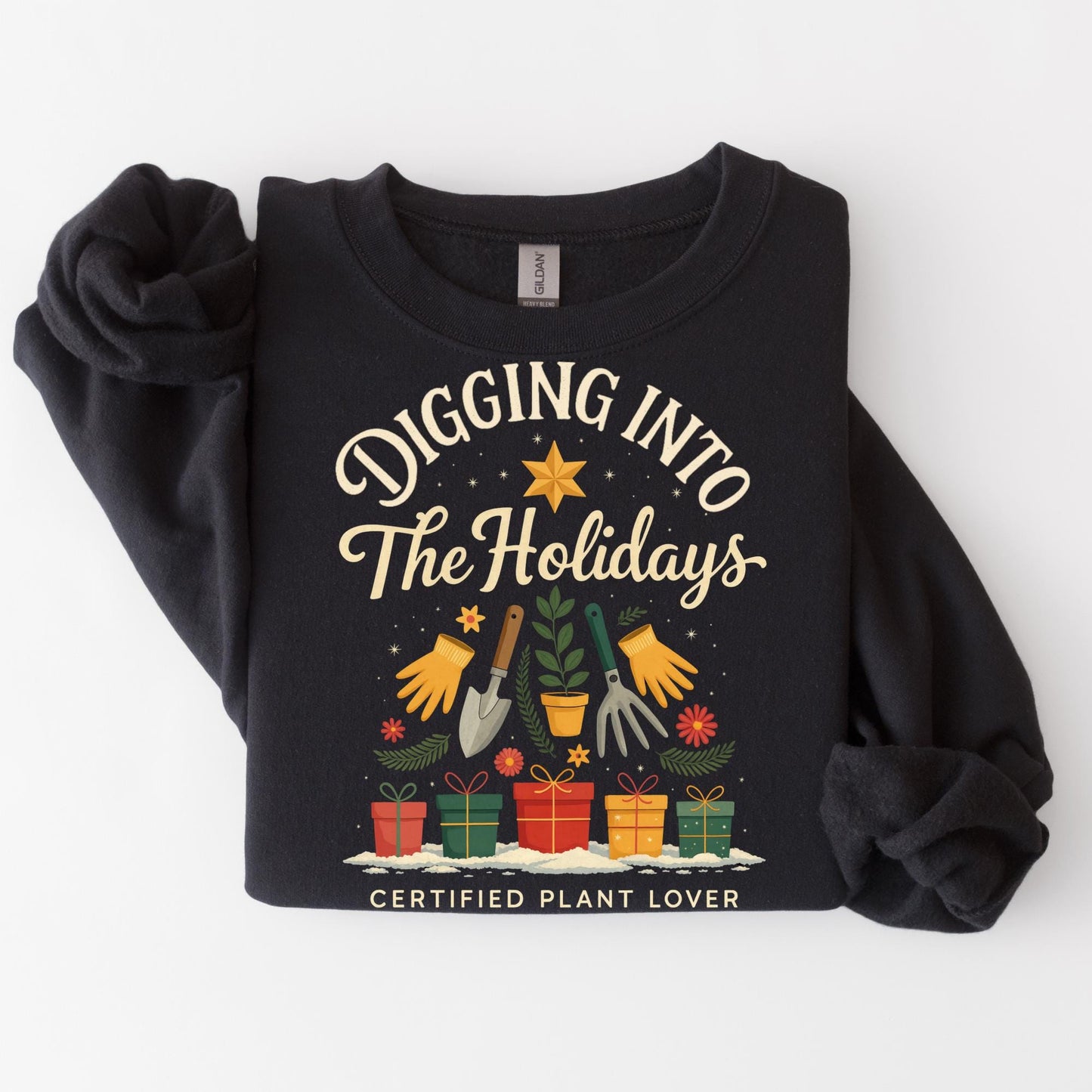 Digging Into Holidays Sweatshirt, Funny Plant Lover Christmas Shirt