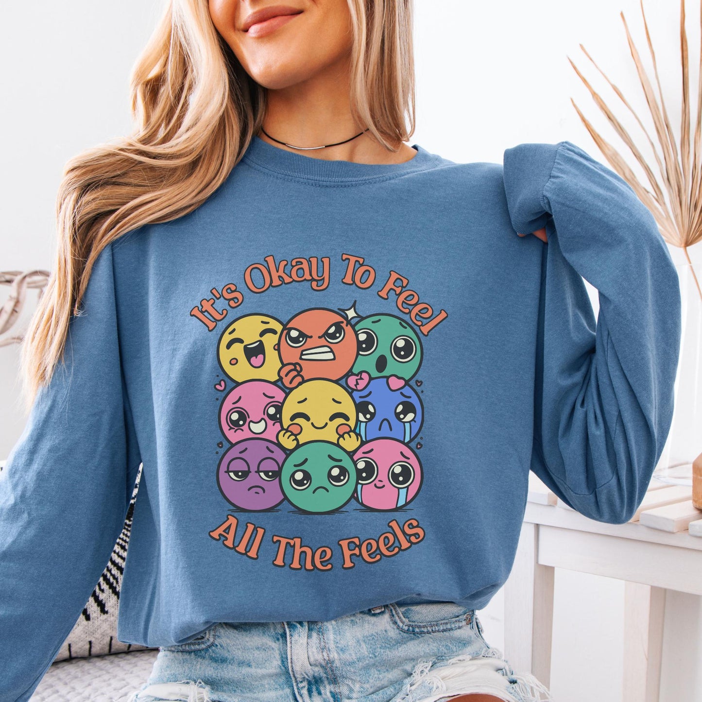 It's Okay To Feel Sweatshirt, Emotional Support, Mental Health Gift