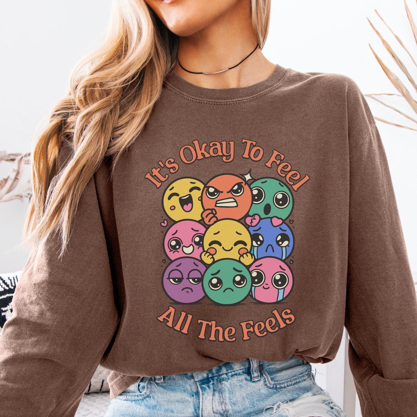 It's Okay To Feel Sweatshirt, Emotional Support, Mental Health Gift