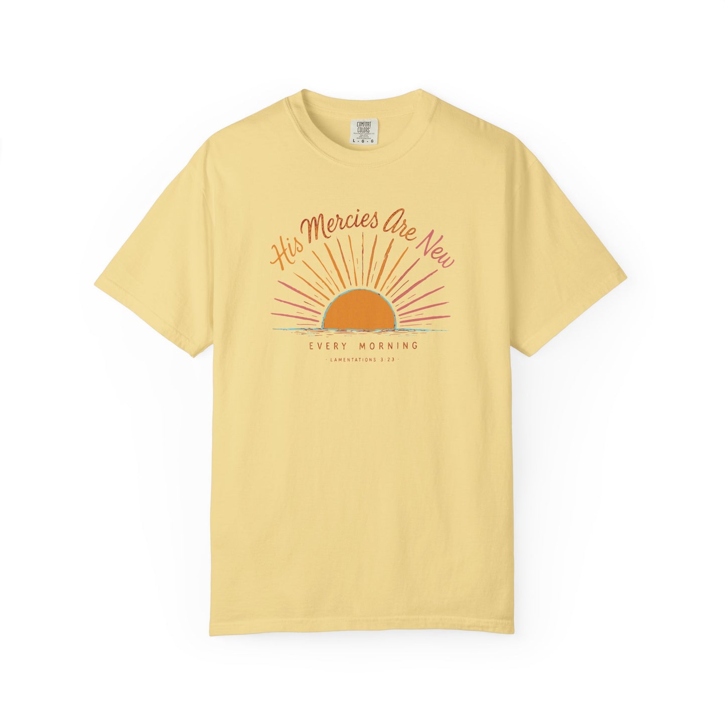 T-Shirt — "His Mercies Are New Every Morning" Christian Sunrise Tee