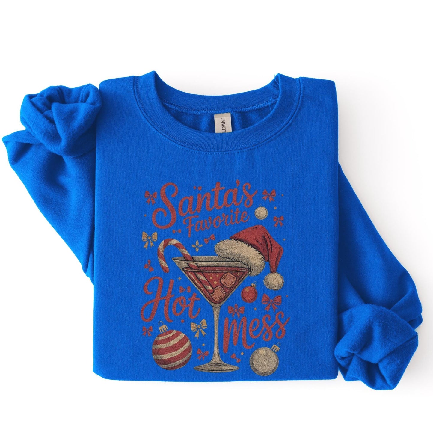 Santa's Hot Mess Martini Christmas Graphic