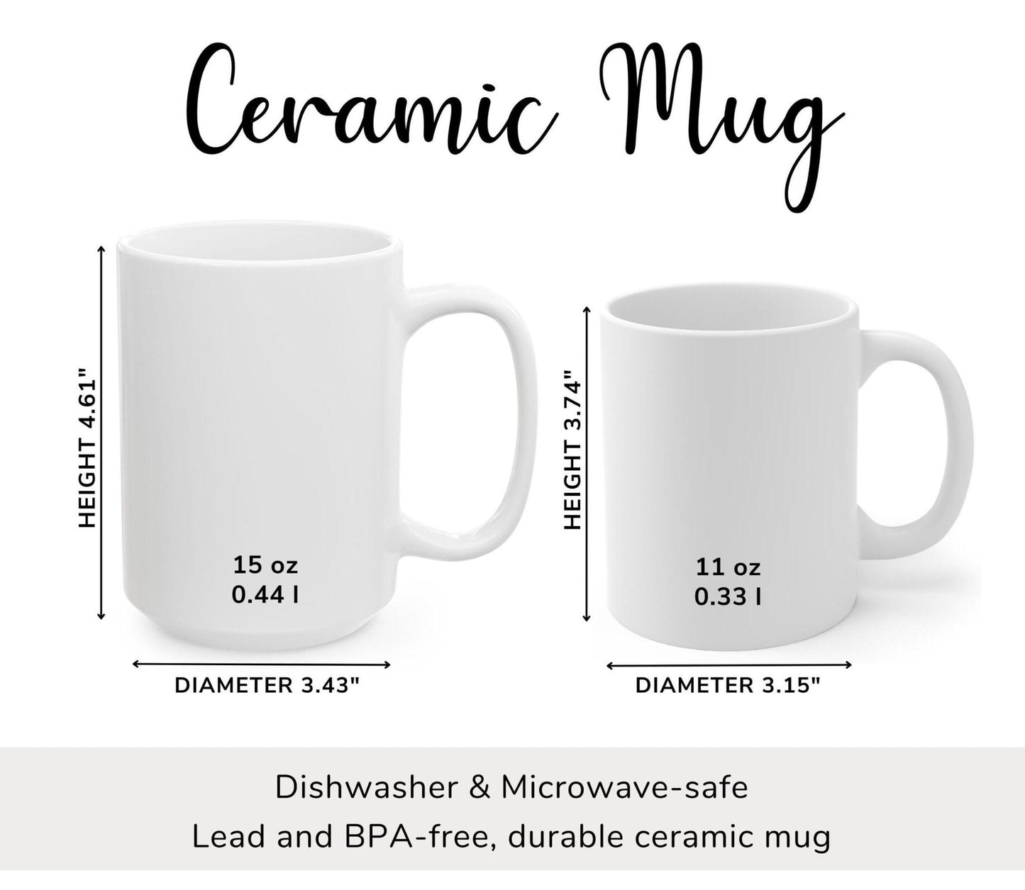 Personalized Coffee Mug for Women: Custom Name, Floral Books