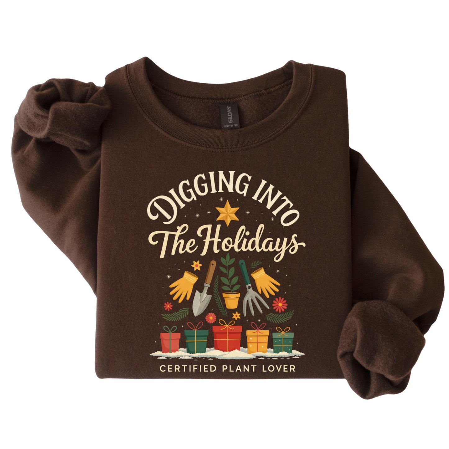 Digging Into Holidays Sweatshirt, Funny Plant Lover Christmas Shirt