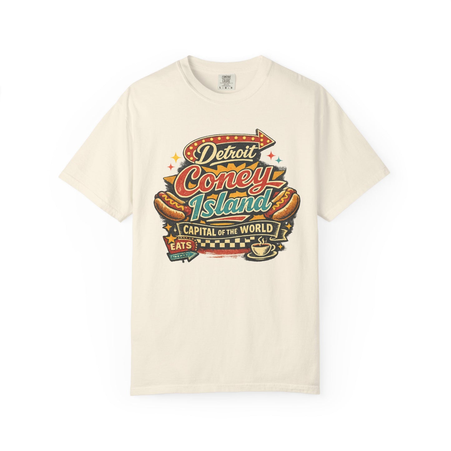 Detroit Coney Island Vintage Sign T-Shirt