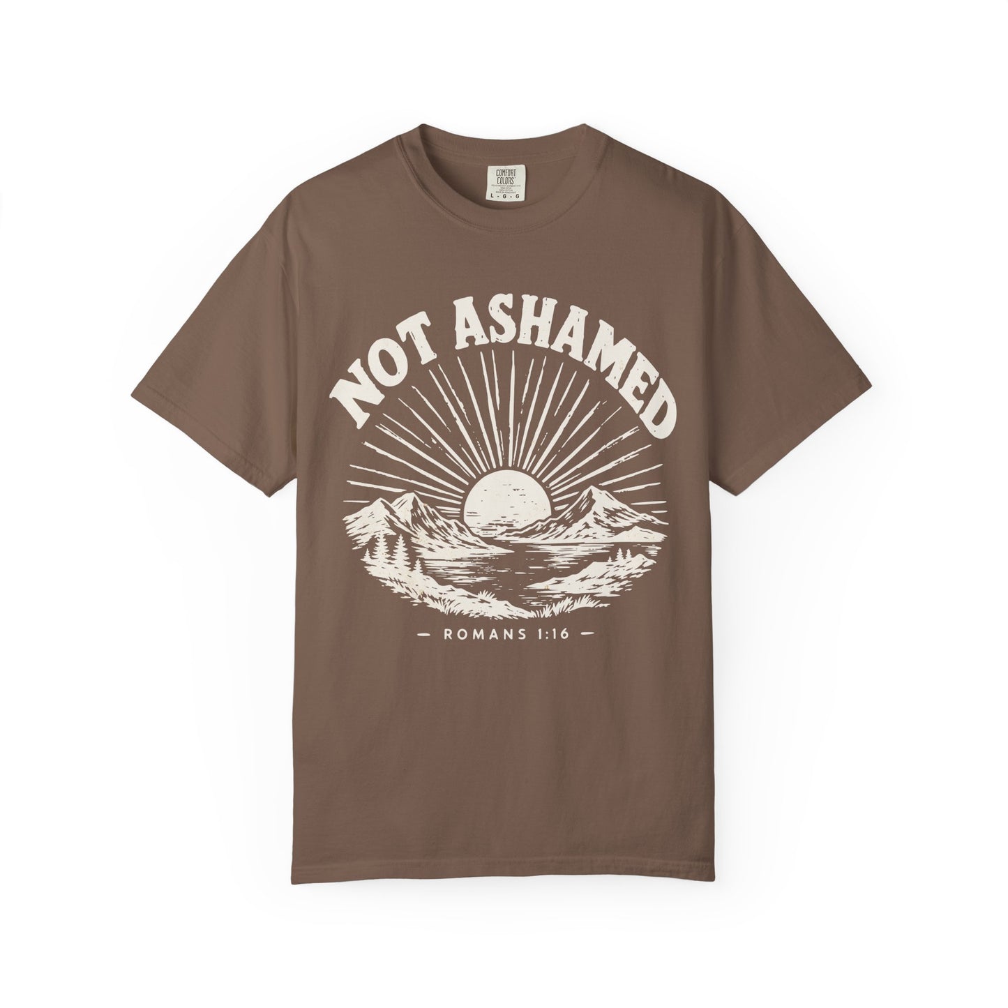 Not Ashamed T-Shirt — Christian Faith Graphic Tee (Romans 1:16)