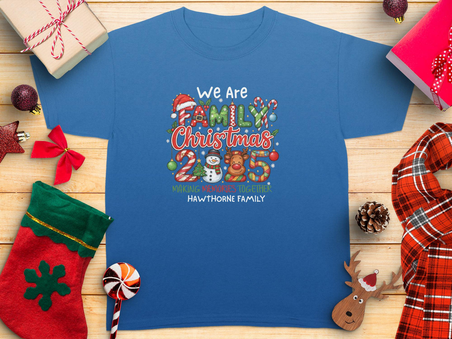 Custom Family Christmas Sweatshirt, Personalized Holiday Outfit