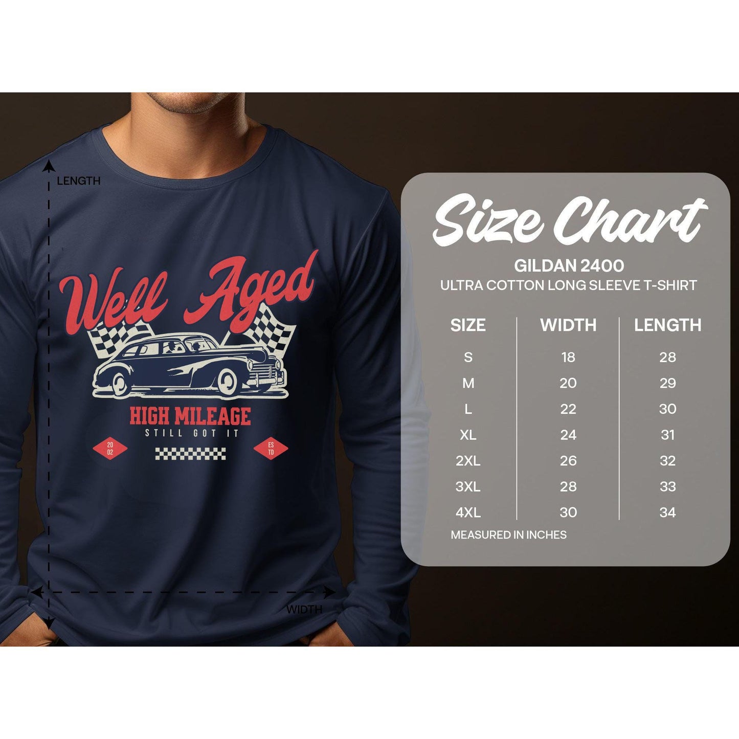 Personalized 40th Birthday Shirt, Well Aged High Mileage Classic Car Lover Gift (Est. 1985)