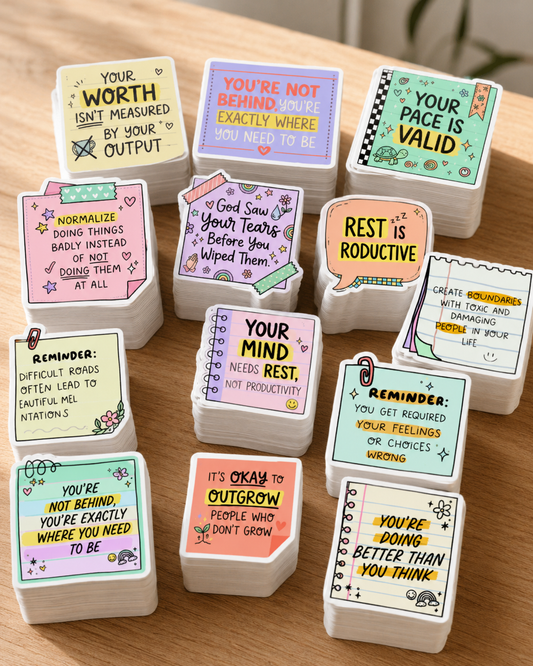 Motivational Quote Stickers - Waterproof Vinyl Decals for Laptops, Water Bottles