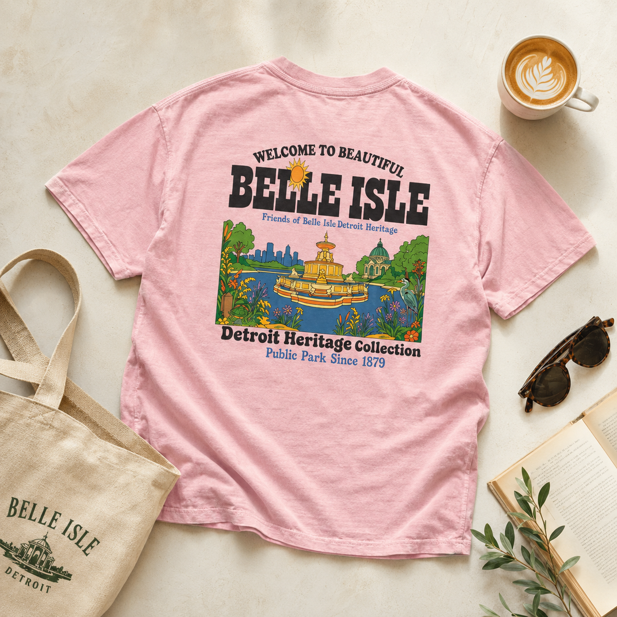 Belle Isle Detroit Heritage Comfort Colors Tee