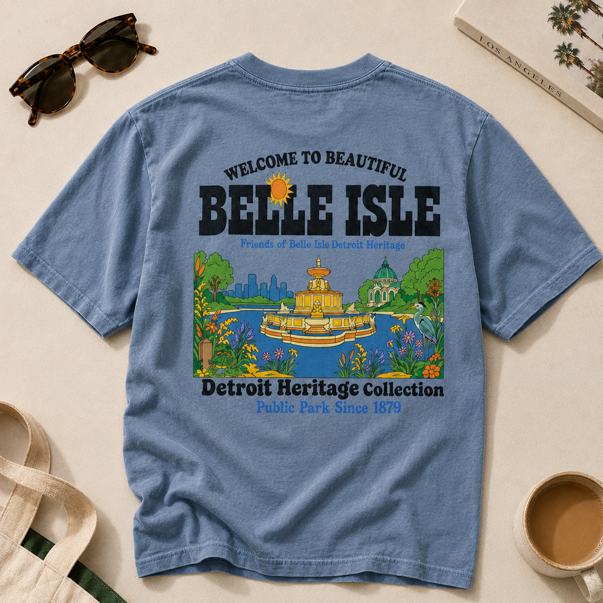 Belle Isle Detroit Heritage Comfort Colors Tee