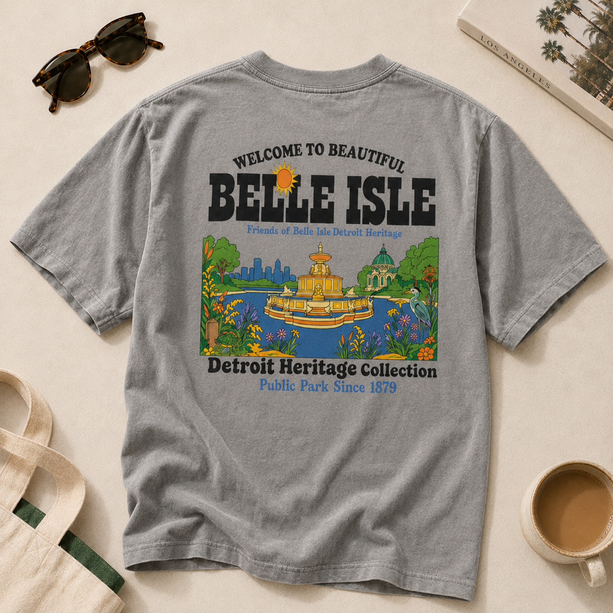 Belle Isle Detroit Heritage Comfort Colors Tee