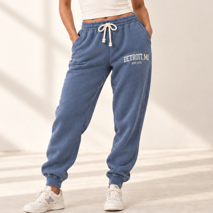 Detroit MI Comfort Colors Joggers | Garment-Dyed Sweatpants