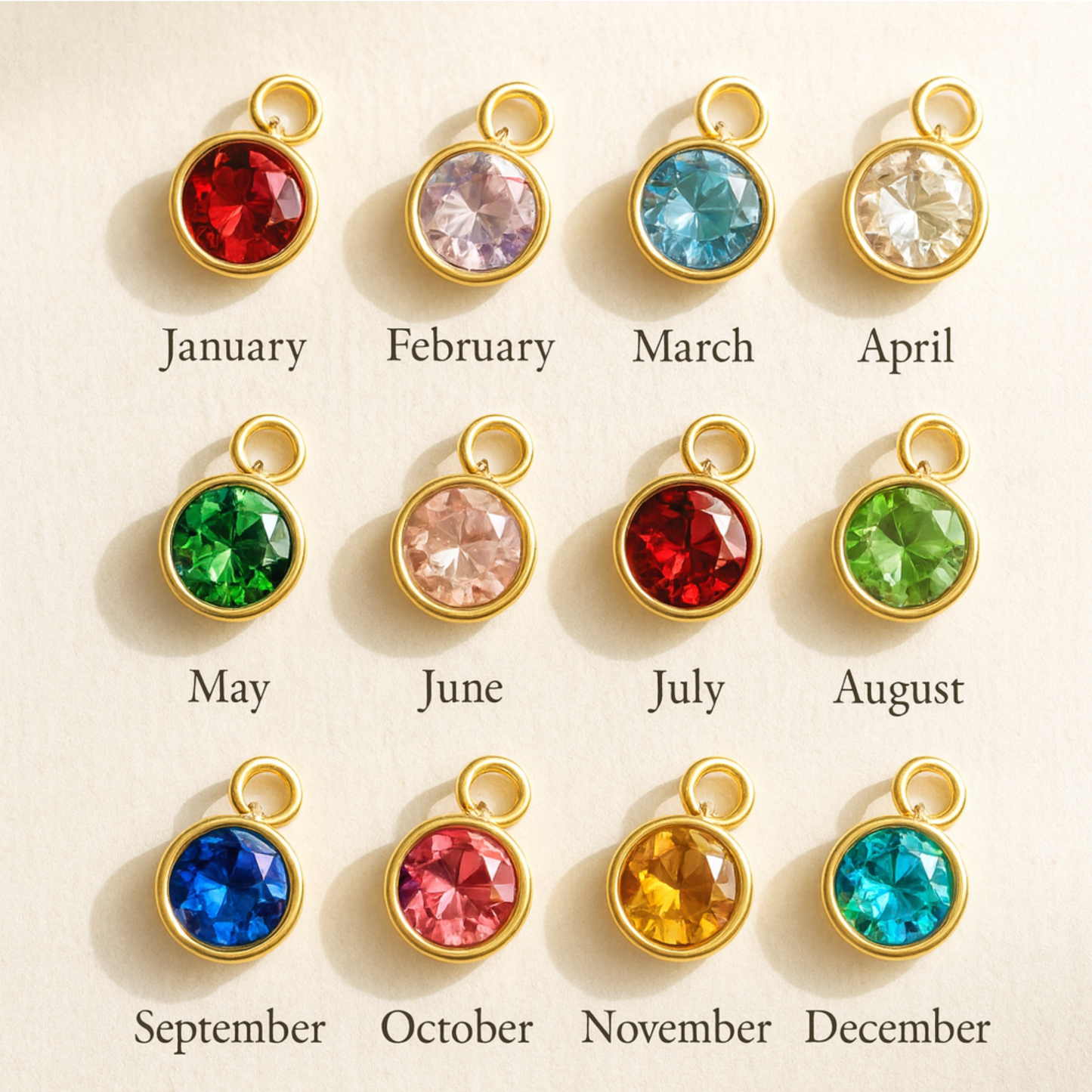 Personalized Birth Flower Keychain