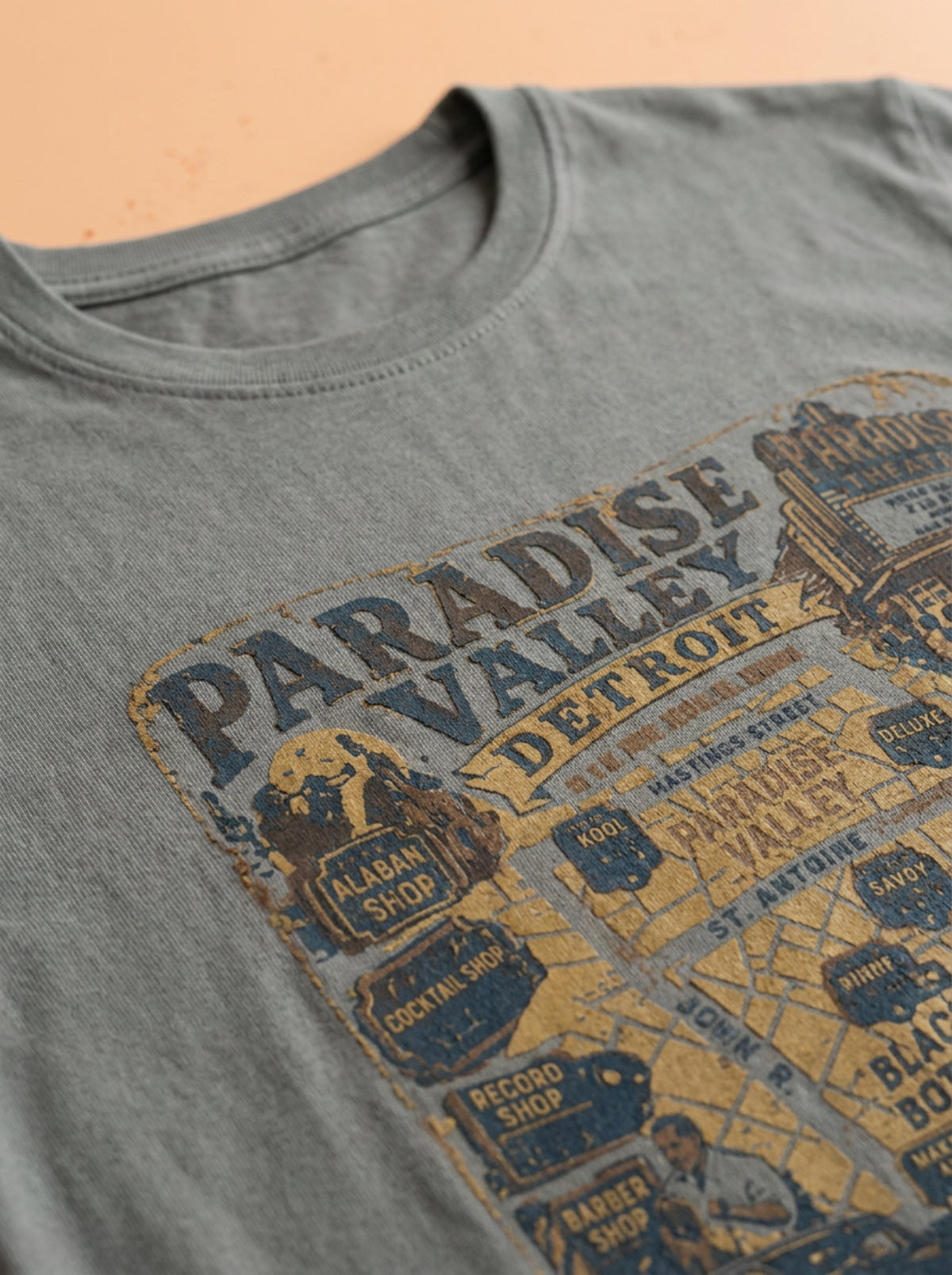 Paradise Valley Detroit T-Shirt Black Bottom Jazz District Tee Vintage Detroit History Shirt
