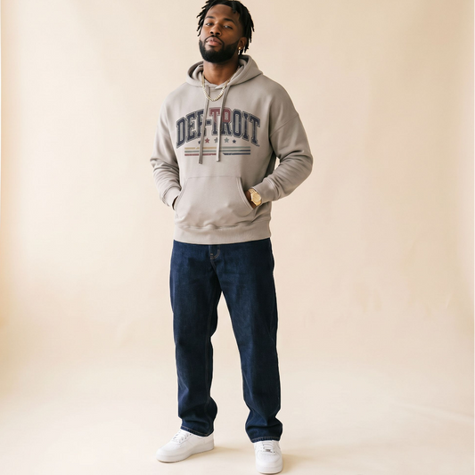 Detroit Retro Hoodie — Dee-troit Graphic Pullover