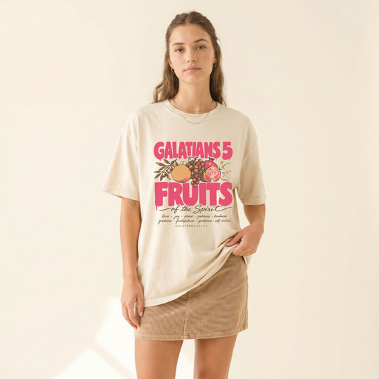 : Fruits of the Spirit Shirt  Galatians 5:22-23 Vintage Christian Band Tee Faith Gift Comfort Colors