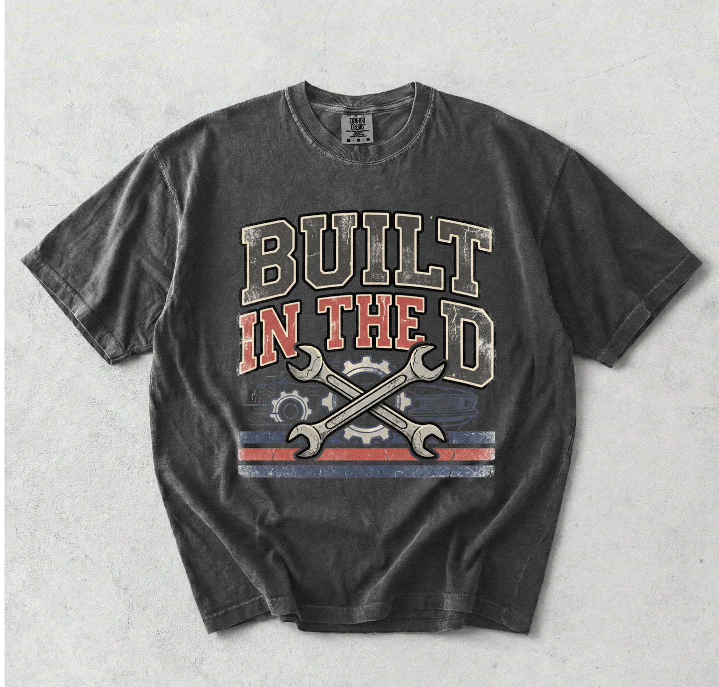 Built in the D Mechanic T-Shirt — Detroit Pride Vintage Tools Tee