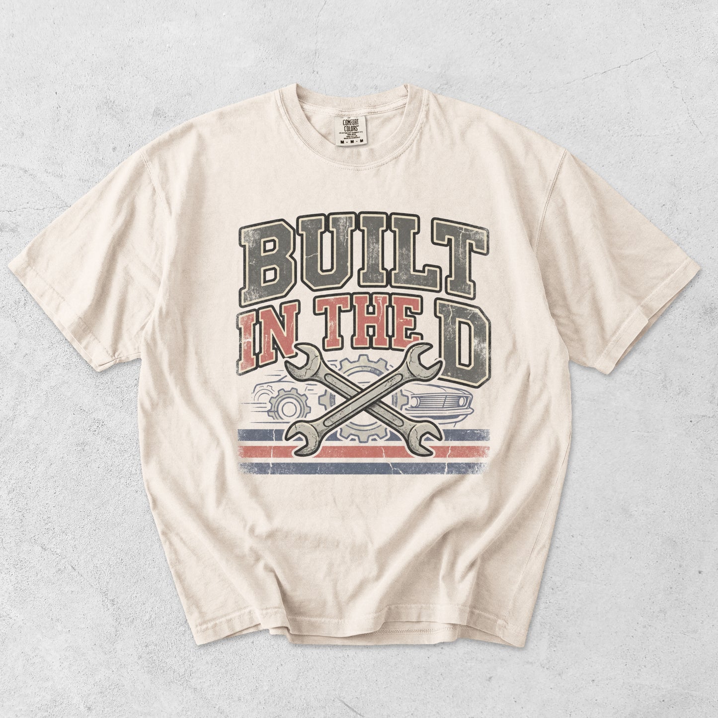 Built in the D Mechanic T-Shirt — Detroit Pride Vintage Tools Tee
