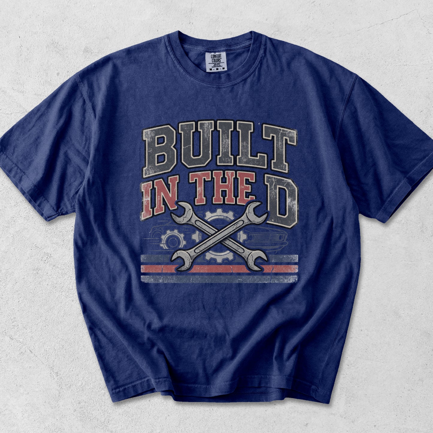 Built in the D Mechanic T-Shirt — Detroit Pride Vintage Tools Tee