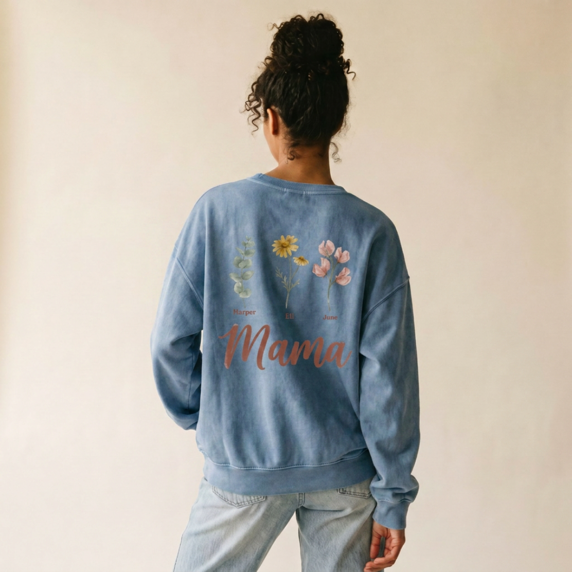 Personalized Mama Sweatshirt with Kids’ Names
