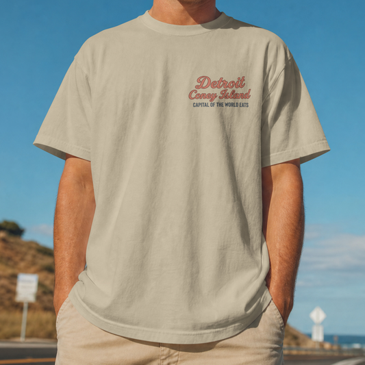 Detroit Coney Island Vintage Tee — Retro Local Diner Graphic T-Shirt