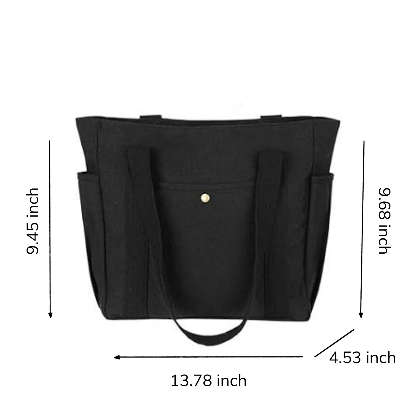 Personalized Nurse Tote Bag | Custom Name & Credential Canvas Work Tote with Zipper & Snap Pocket | RN LPN CNA Gift