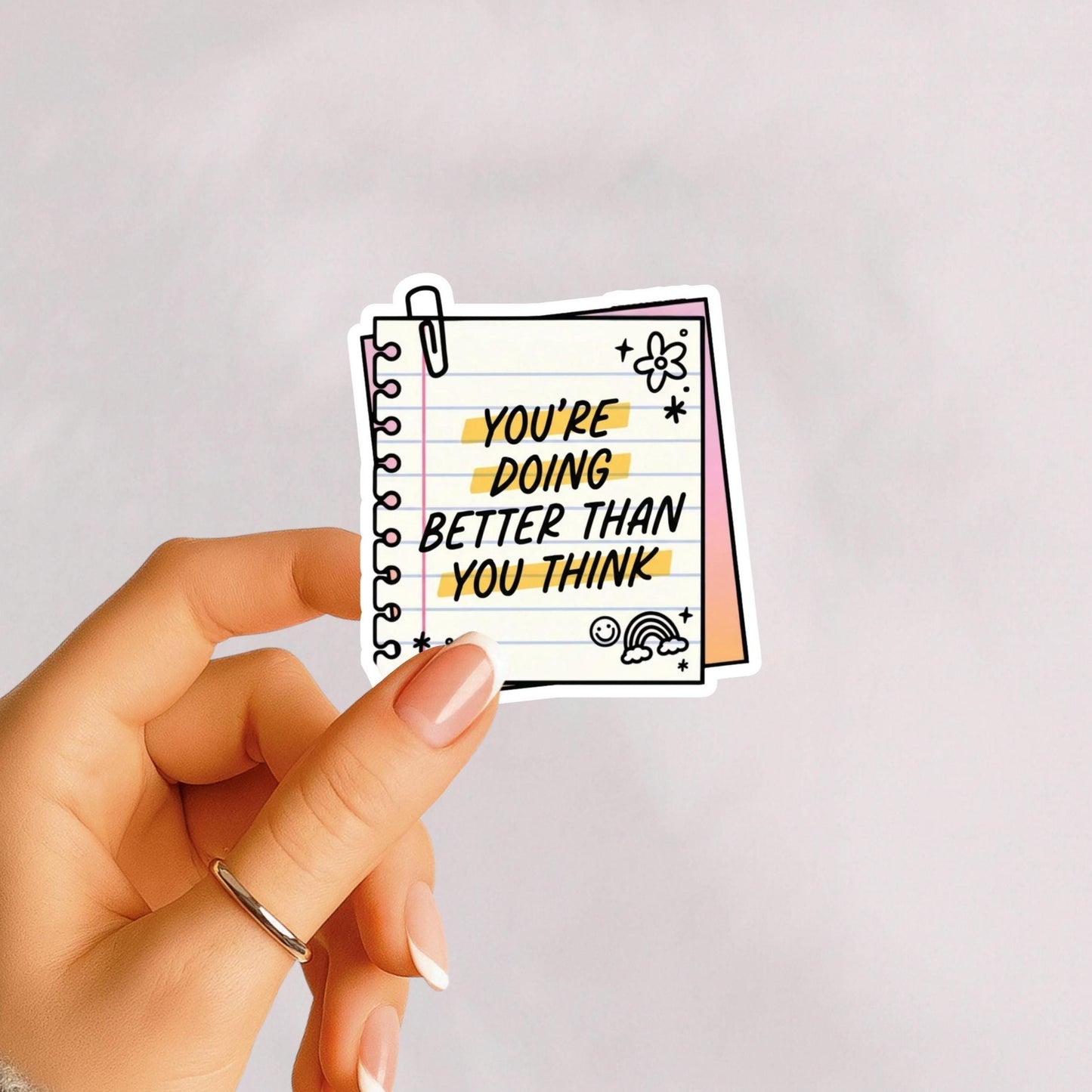 Motivational Quote Stickers - Waterproof Vinyl Decals for Laptops, Water Bottles