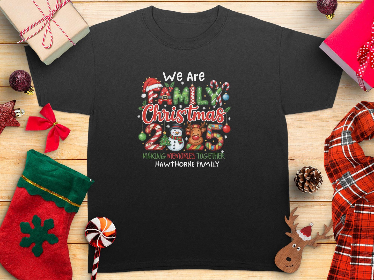 Custom Family Christmas Sweatshirt, Personalized Holiday Outfit