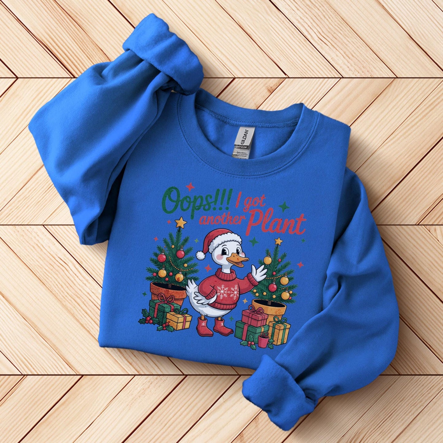 Funny Duck Plant Lover Christmas Sweatshirt