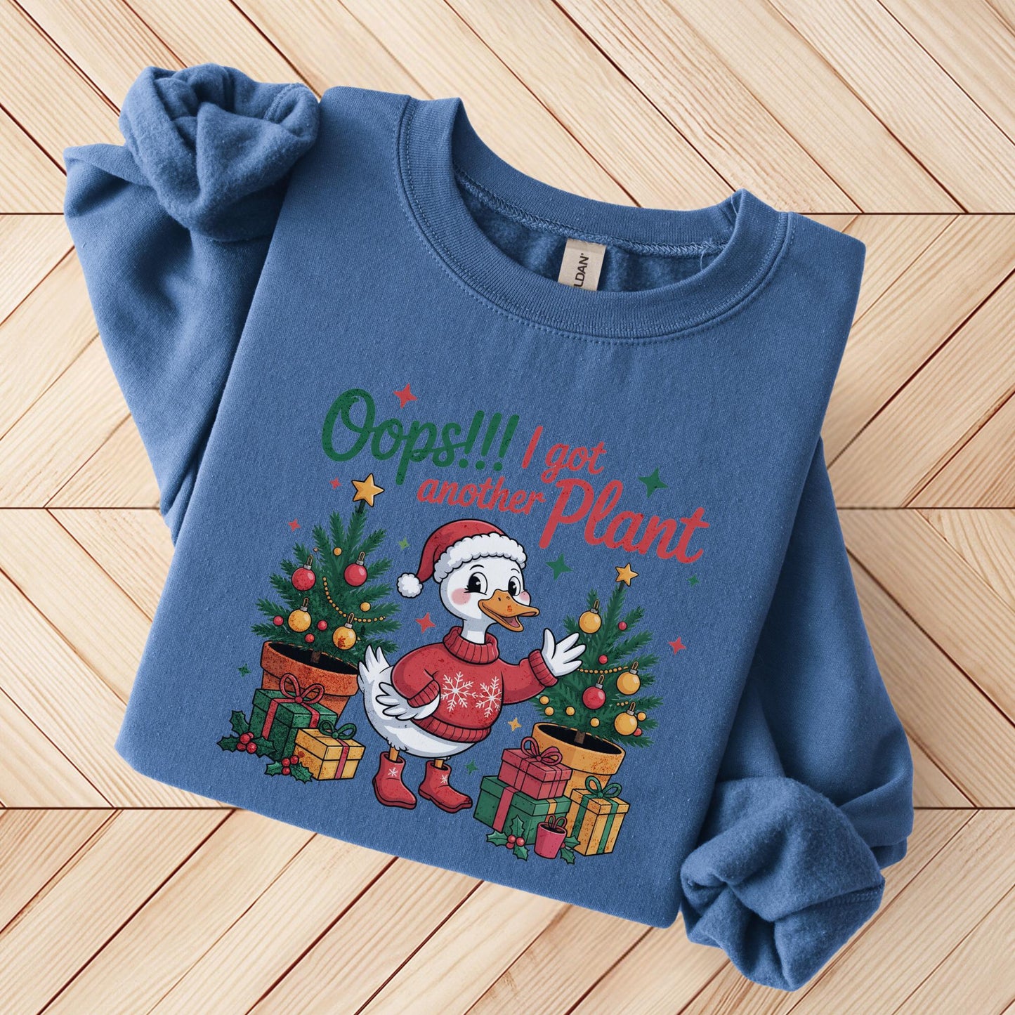 Funny Duck Plant Lover Christmas Sweatshirt