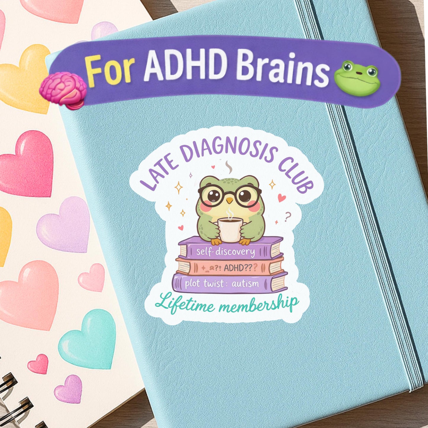ADHD Autism Sticker Neurodivergent Waterproof Vinyl  for Laptop Water Bottle Autism AuDHD Neurodivergent Sticker