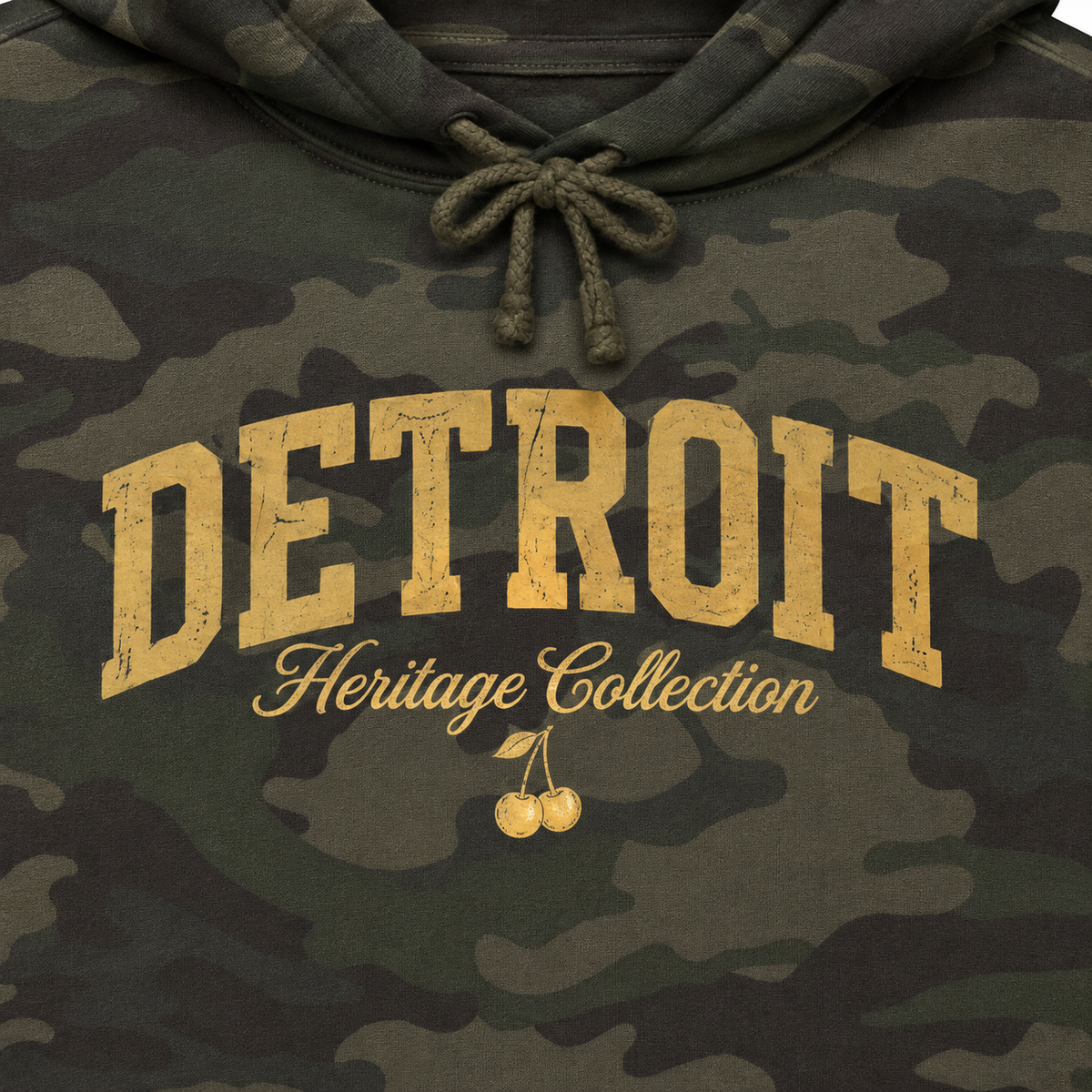 Detroit Heritage Green Camo Hoodie